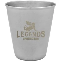 2 Oz. Steel City Stainless Steel Shot Glass - Laser Etched