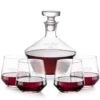 Tucson Decanter & 4 Stemless Wine