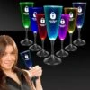 7½ Oz. Pad Printed Light-Up Champagne Flute W/Black Base