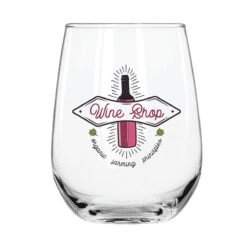 17 Oz. Stemless Wine Glass, Full Color Digital