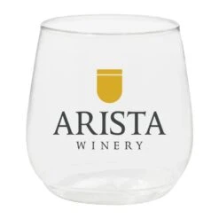 12oz Plastic Stemless Wine Glass