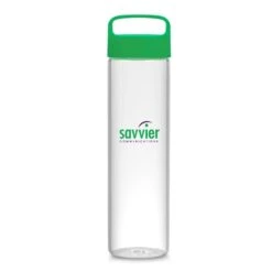 Veranda 20 Oz. Single Wall Glass Bottle W/Carry Lid