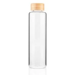 18.6 Oz. Clear Glass Bottle With Bamboo Lid