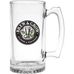 25 Oz. Thumbprint Tankard Glass